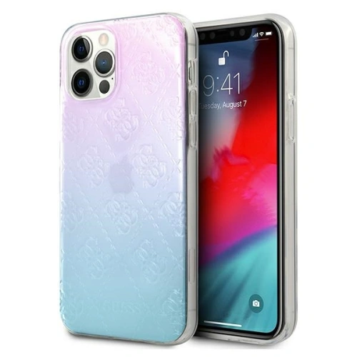 Etui Guess GUHCP12L3D4GGBP Apple iPhone 12 Pro Max niebiesko-różowy/blue&pink hardcase 4G 3D Pattern Collection