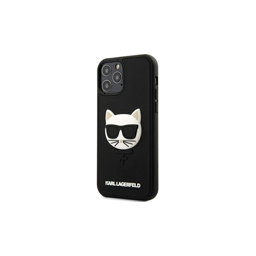 Hurtownia GSM - Etui Karl Lagerfeld KLHCP12LCH3DBK Apple iPhone 12 Pro Max czarny/black hardcase 3D Rubber Choupette - KLD385BLK - {ean13} - Hurt