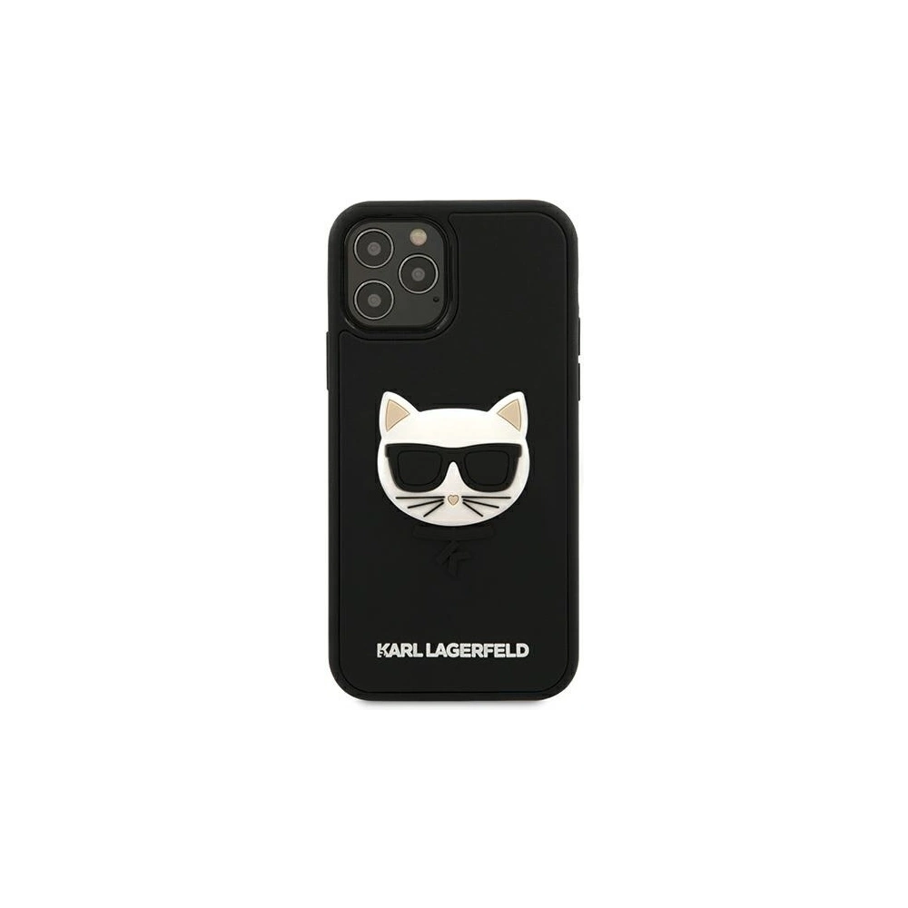 Hurtownia GSM - Etui Karl Lagerfeld KLHCP12LCH3DBK Apple iPhone 12 Pro Max czarny/black hardcase 3D Rubber Choupette - KLD385BLK - {ean13} - Hurt