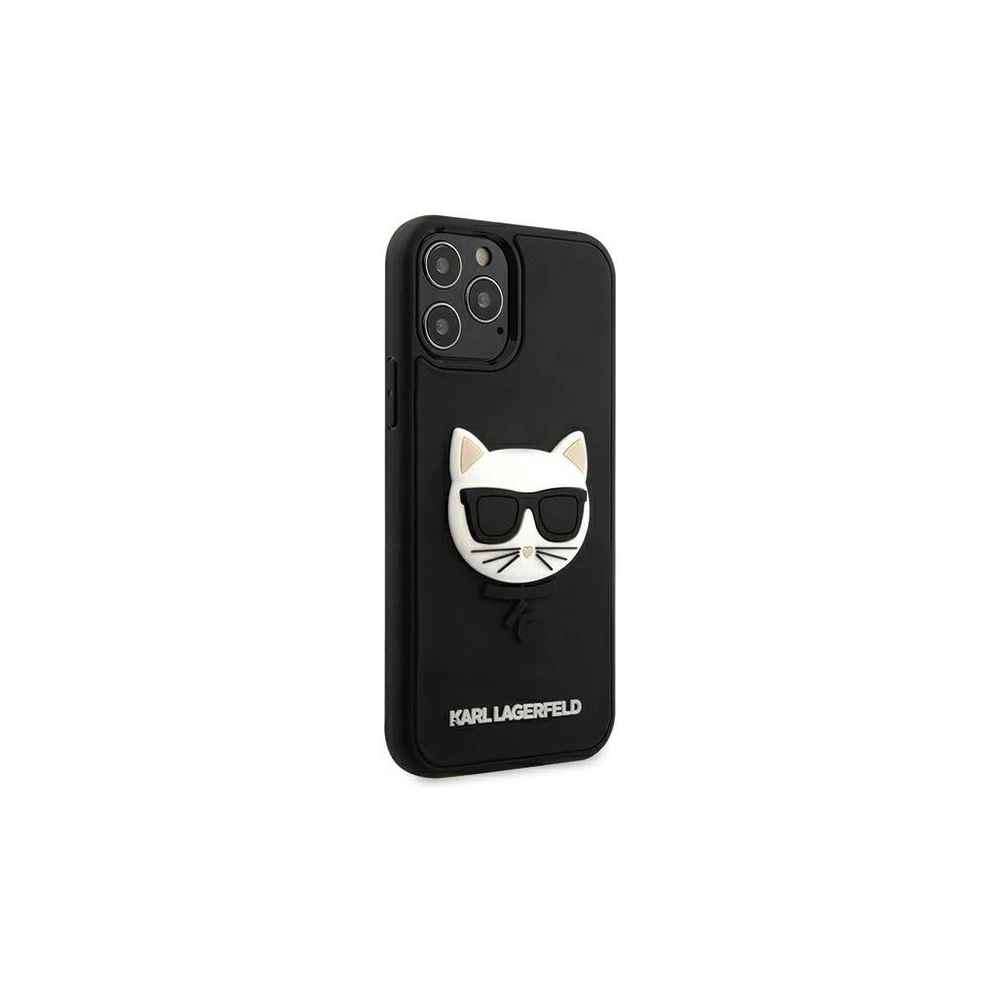 Hurtownia GSM - Etui Karl Lagerfeld KLHCP12LCH3DBK Apple iPhone 12 Pro Max czarny/black hardcase 3D Rubber Choupette - KLD385BLK - {ean13} - Hurt