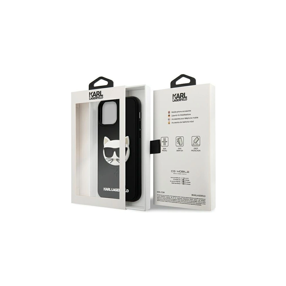 Hurtownia GSM - Etui Karl Lagerfeld KLHCP12LCH3DBK Apple iPhone 12 Pro Max czarny/black hardcase 3D Rubber Choupette - KLD385BLK - {ean13} - Hurt