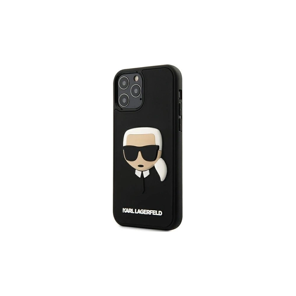 Wholesale Karl Lagerfeld KLHCP12LKH3DBK Apple iPhone 12 Pro Max black hardcase 3D Rubber Karl`s Head - KLD388BLK - {ean13} - Hurt