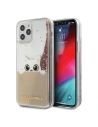 Etui Karl Lagerfeld KLHCP12LPABGNU Apple iPhone 12 Pro Max różowo-złoty/pink gold hardcase PEEK A BOO Liquid Glitter
