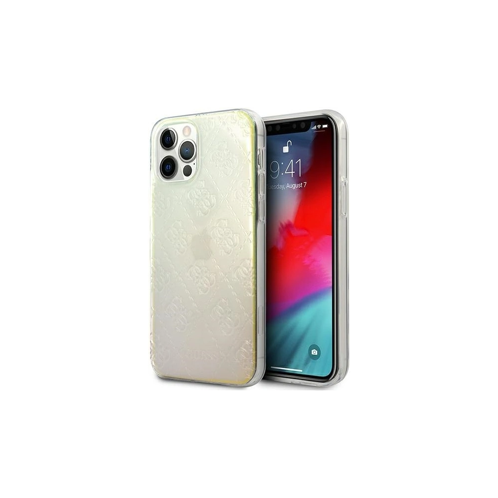 Hurtownia GSM - Etui Guess GUHCP12L3D4GIRBL Apple iPhone 12 Pro Max opalowy/iridescent hardcase 4G 3D Pattern Collection - GUE716IRI - {ean13} - Hurt