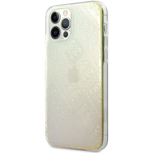 Etui Guess GUHCP12L3D4GIRBL Apple iPhone 12 Pro Max opalowy/iridescent hardcase 4G 3D Pattern Collection