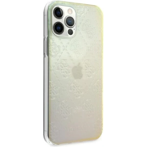 Etui Guess GUHCP12L3D4GIRBL Apple iPhone 12 Pro Max opalowy/iridescent hardcase 4G 3D Pattern Collection