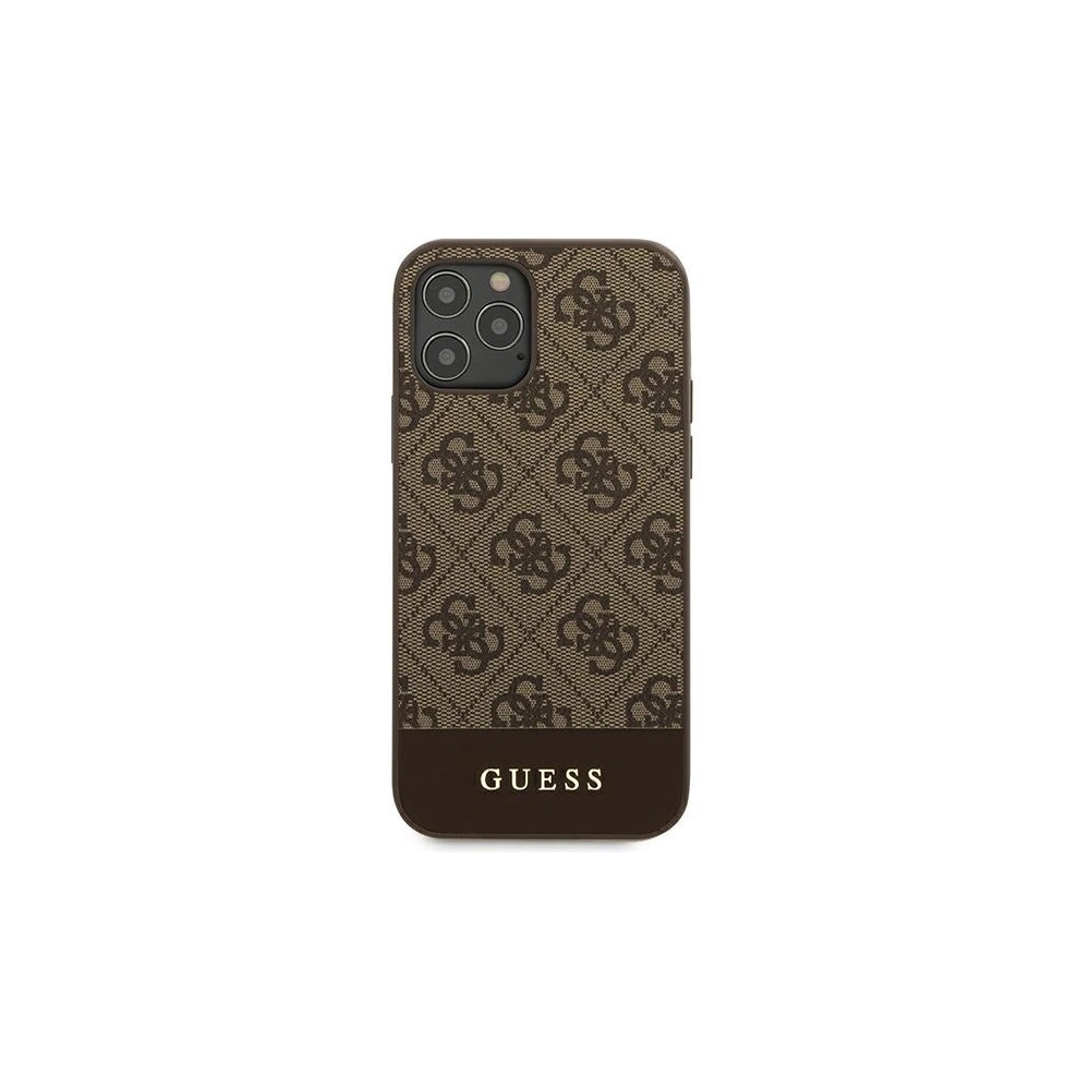Hurtownia GSM - Etui Guess GUHCP12LG4GLBR Apple iPhone 12 Pro Max brązowy/brown hardcase 4G Stripe Collection - GUE718BR - {ean13} - Hurt