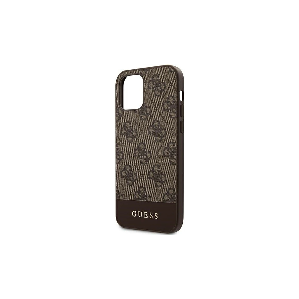 Hurtownia GSM - Etui Guess GUHCP12LG4GLBR Apple iPhone 12 Pro Max brązowy/brown hardcase 4G Stripe Collection - GUE718BR - {ean13} - Hurt