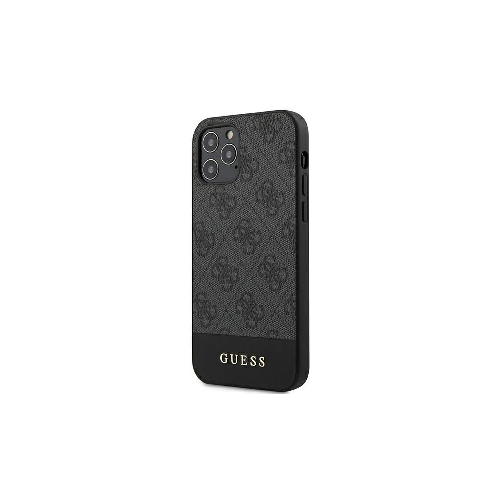 Hurtownia GSM - Etui Guess GUHCP12LG4GLGR Apple iPhone 12 Pro Max szary/grey hardcase 4G Stripe Collection - GUE719GRY - {ean13} - Hurt