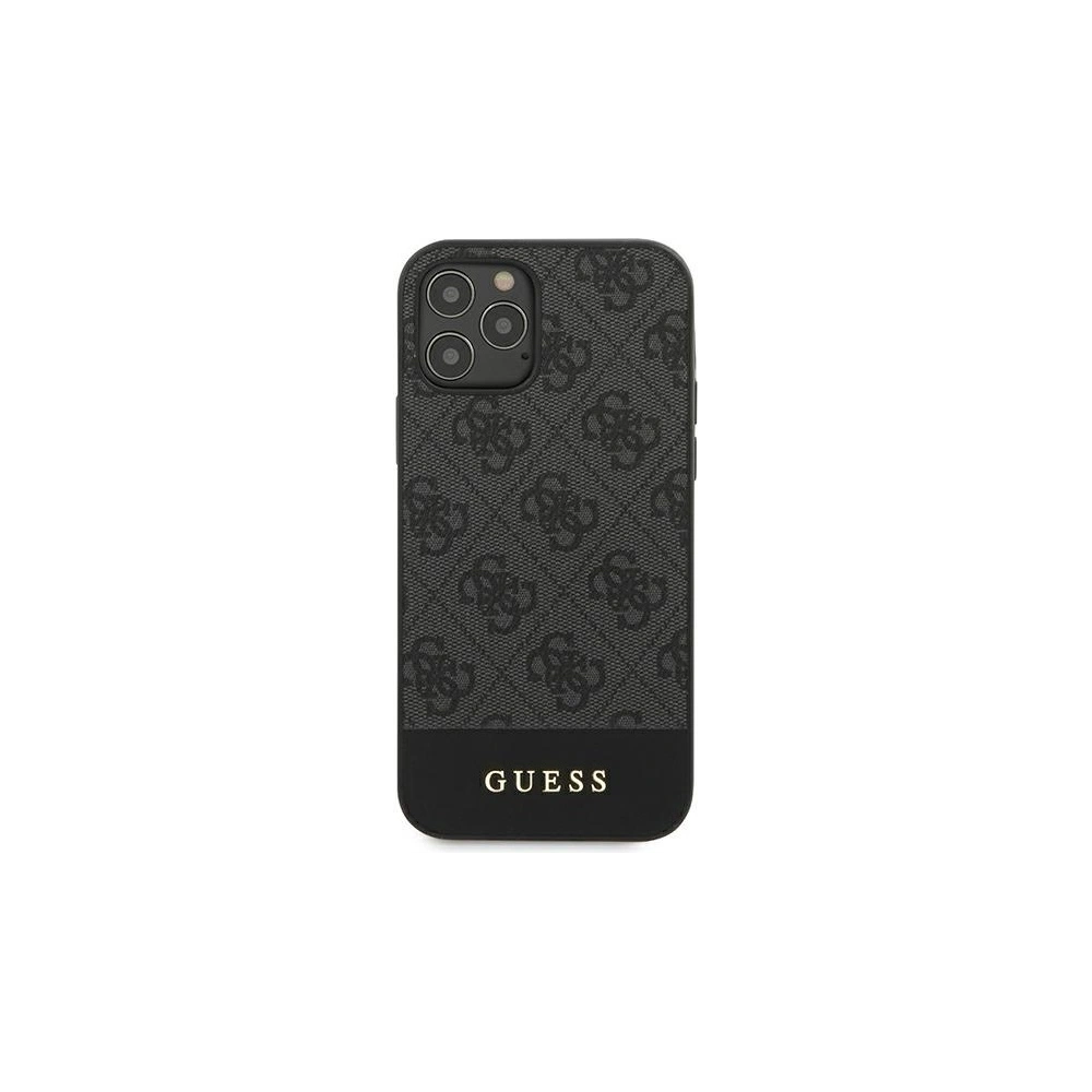 Hurtownia GSM - Etui Guess GUHCP12LG4GLGR Apple iPhone 12 Pro Max szary/grey hardcase 4G Stripe Collection - GUE719GRY - {ean13} - Hurt