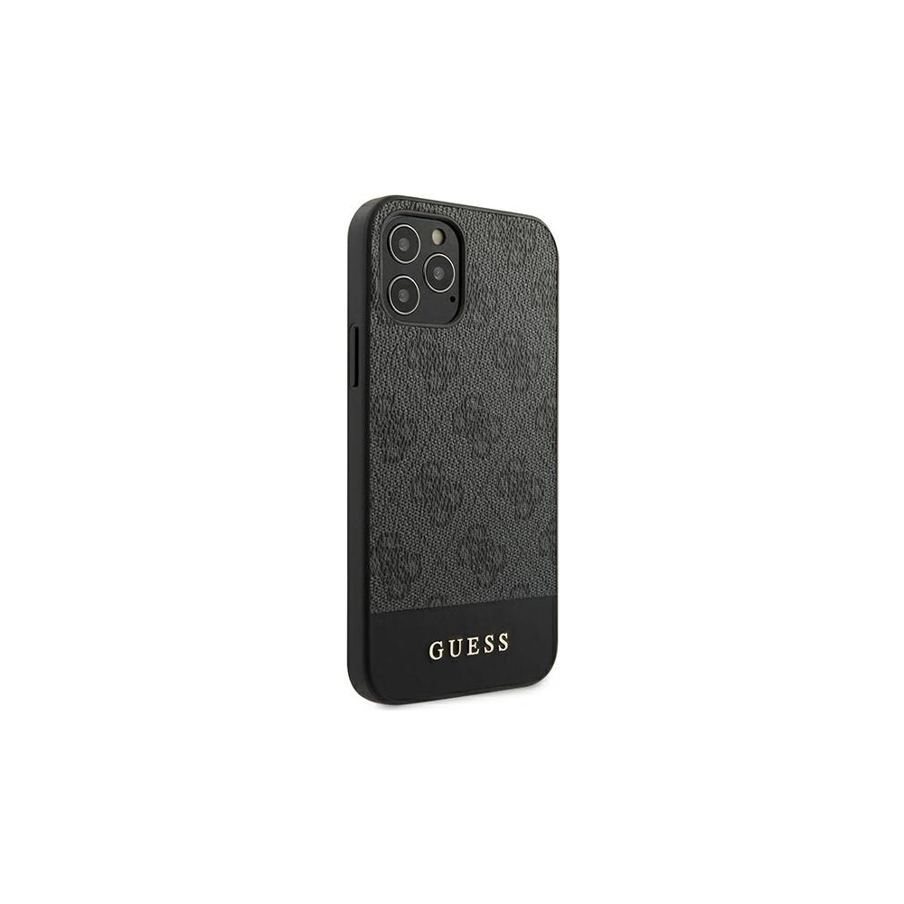 Wholesale Guess GUHCP12LG4GLGR Apple iPhone 12 Pro Max grey hardcase 4G Stripe Collection - GUE719GRY - {ean13} - Hurt