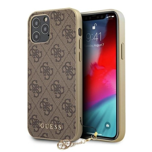 Etui Guess GUHCP12LGF4GBR Apple iPhone 12 Pro Max brązowy/brown hardcase 4G Charms Collection