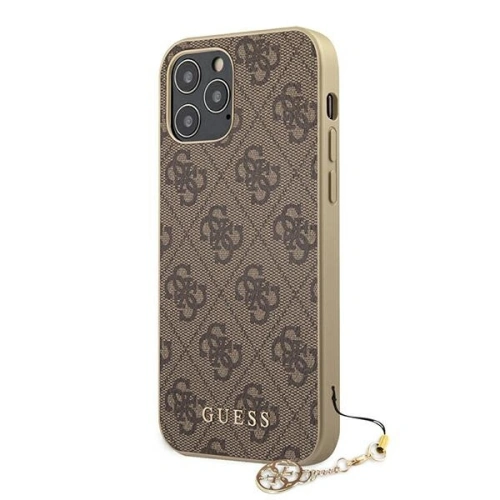 Etui Guess GUHCP12LGF4GBR Apple iPhone 12 Pro Max brązowy/brown hardcase 4G Charms Collection
