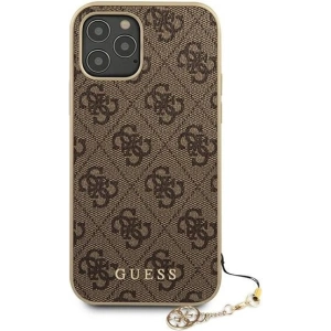 Etui Guess GUHCP12LGF4GBR Apple iPhone 12 Pro Max brązowy/brown hardcase 4G Charms Collection