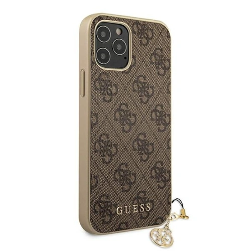 Etui Guess GUHCP12LGF4GBR Apple iPhone 12 Pro Max brązowy/brown hardcase 4G Charms Collection