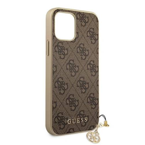 Etui Guess GUHCP12LGF4GBR Apple iPhone 12 Pro Max brązowy/brown hardcase 4G Charms Collection