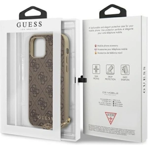 Etui Guess GUHCP12LGF4GBR Apple iPhone 12 Pro Max brązowy/brown hardcase 4G Charms Collection
