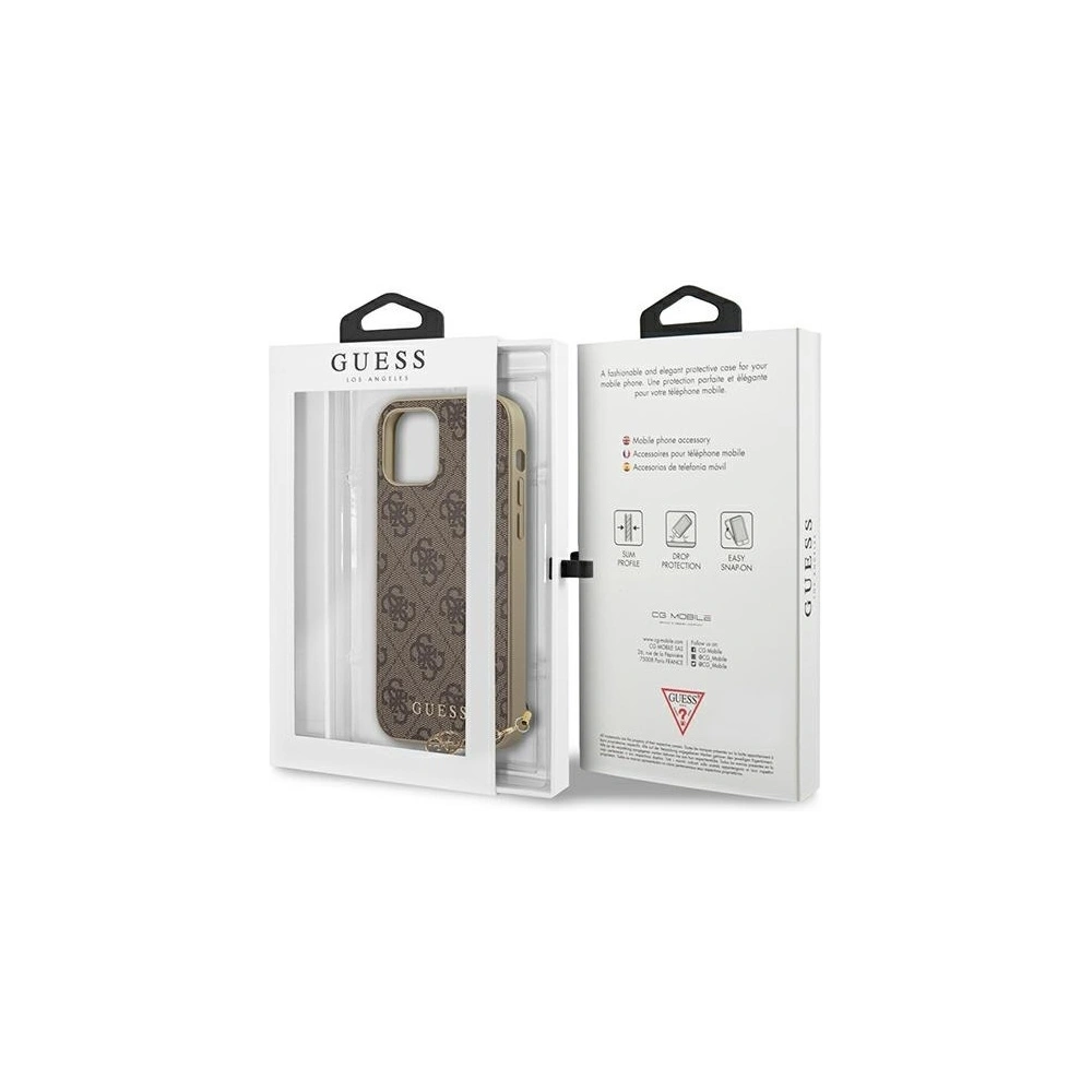 Hurtownia GSM - Etui Guess GUHCP12LGF4GBR Apple iPhone 12 Pro Max brązowy/brown hardcase 4G Charms Collection - GUE720BR - {ean13} - Hurt