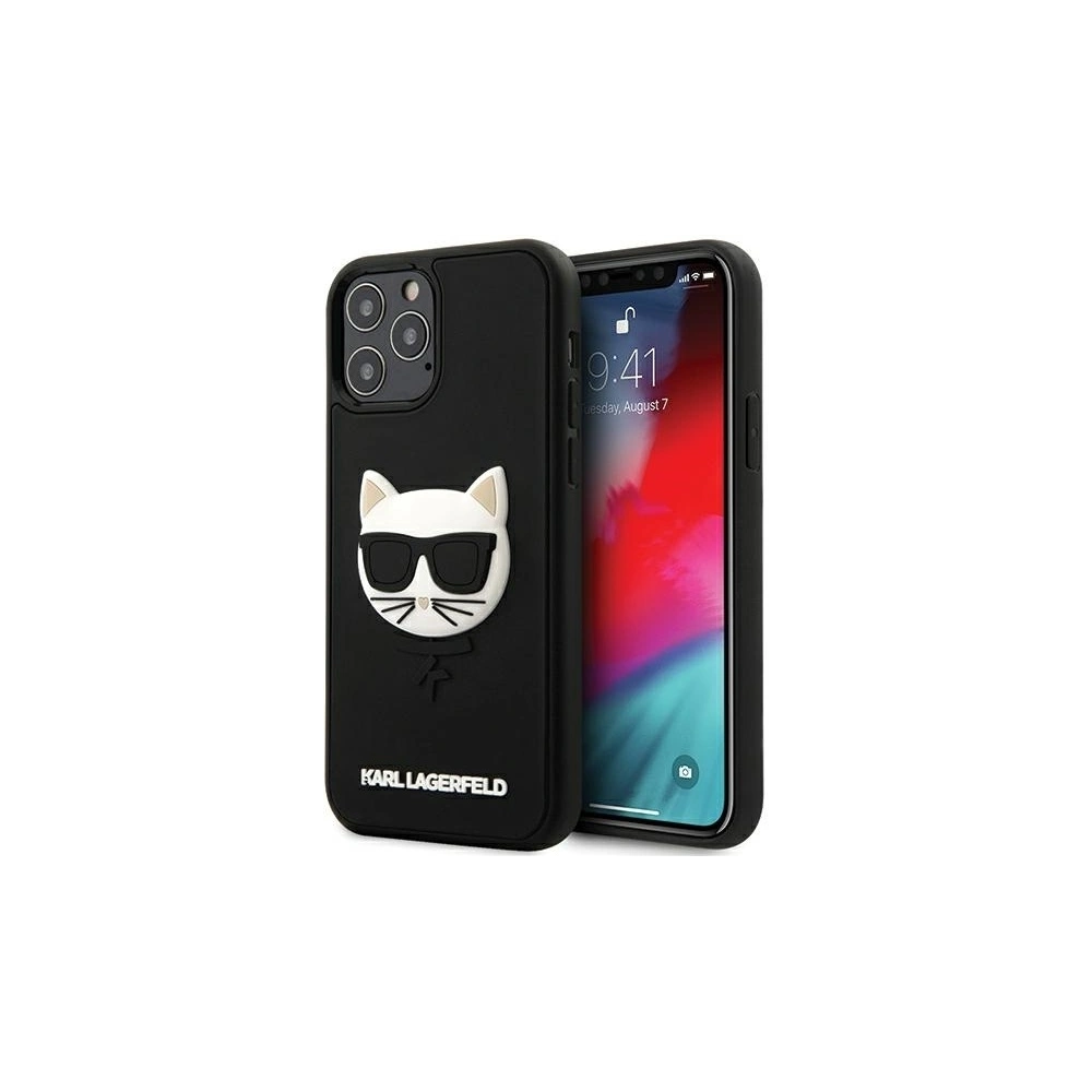 Hurtownia GSM - Etui Karl Lagerfeld KLHCP12MCH3DBK Apple iPhone 12/12 Pro czarny/black hardcase 3D Rubber Choupette - KLD394BLK - {ean13} - Hurt