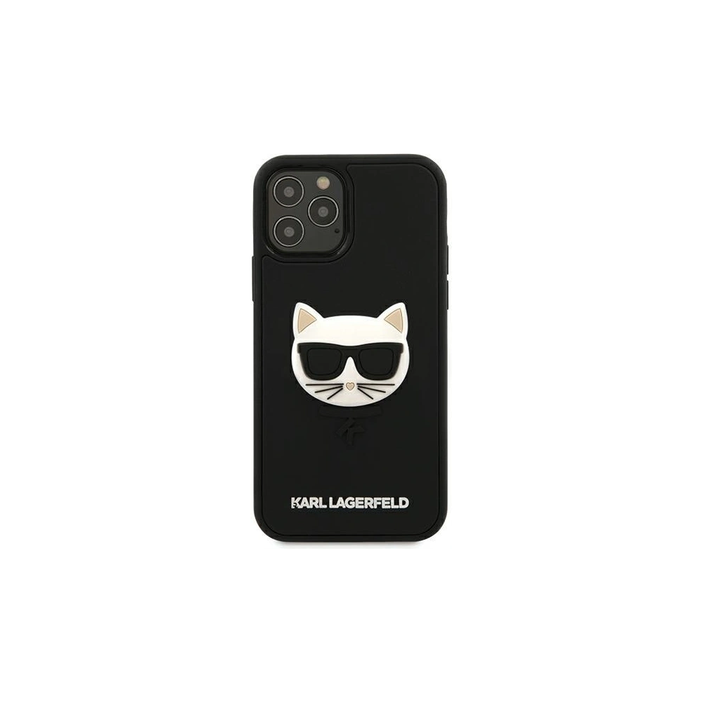 Hurtownia GSM - Etui Karl Lagerfeld KLHCP12MCH3DBK Apple iPhone 12/12 Pro czarny/black hardcase 3D Rubber Choupette - KLD394BLK - {ean13} - Hurt