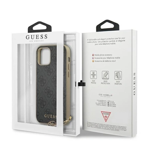 Etui Guess GUHCP12LGF4GGR Apple iPhone 12 Pro Max szary/grey hardcase 4G Charms Collection