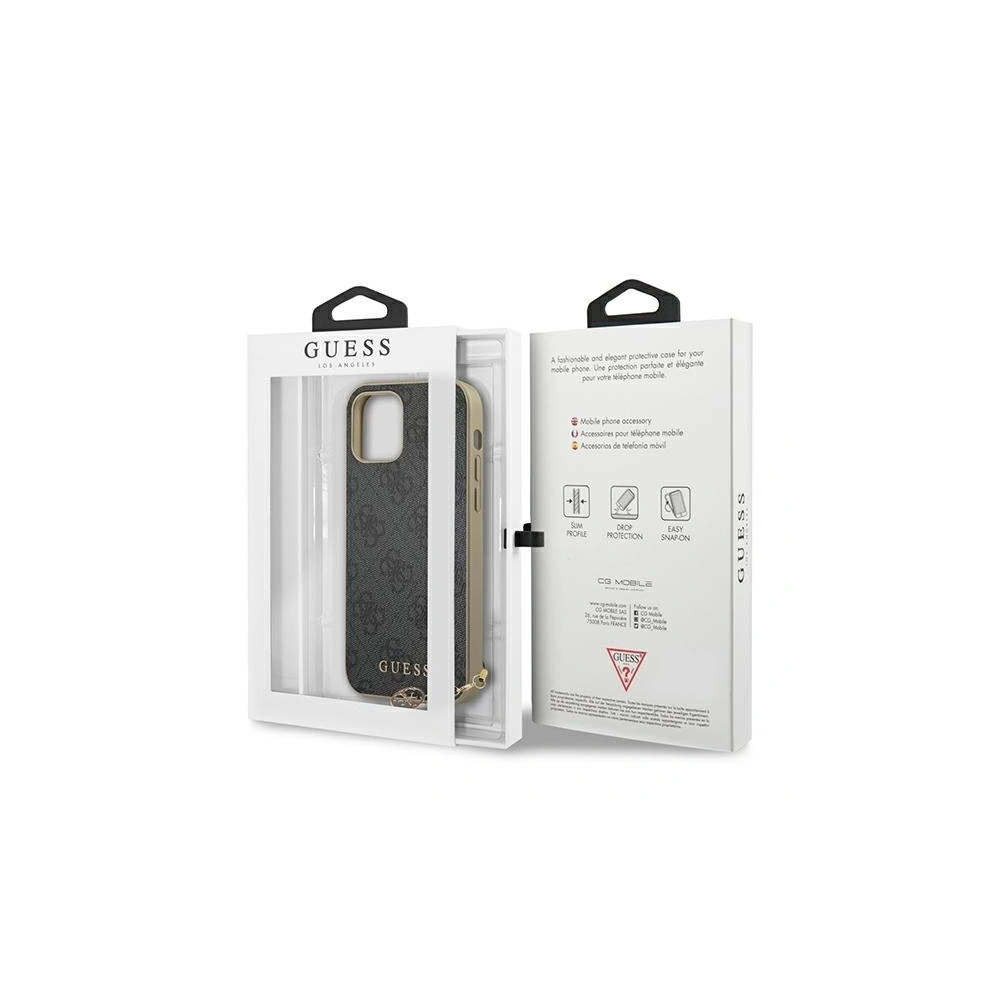 Hurtownia GSM - Etui Guess GUHCP12LGF4GGR Apple iPhone 12 Pro Max szary/grey hardcase 4G Charms Collection - GUE721GRY - {ean13} - Hurt