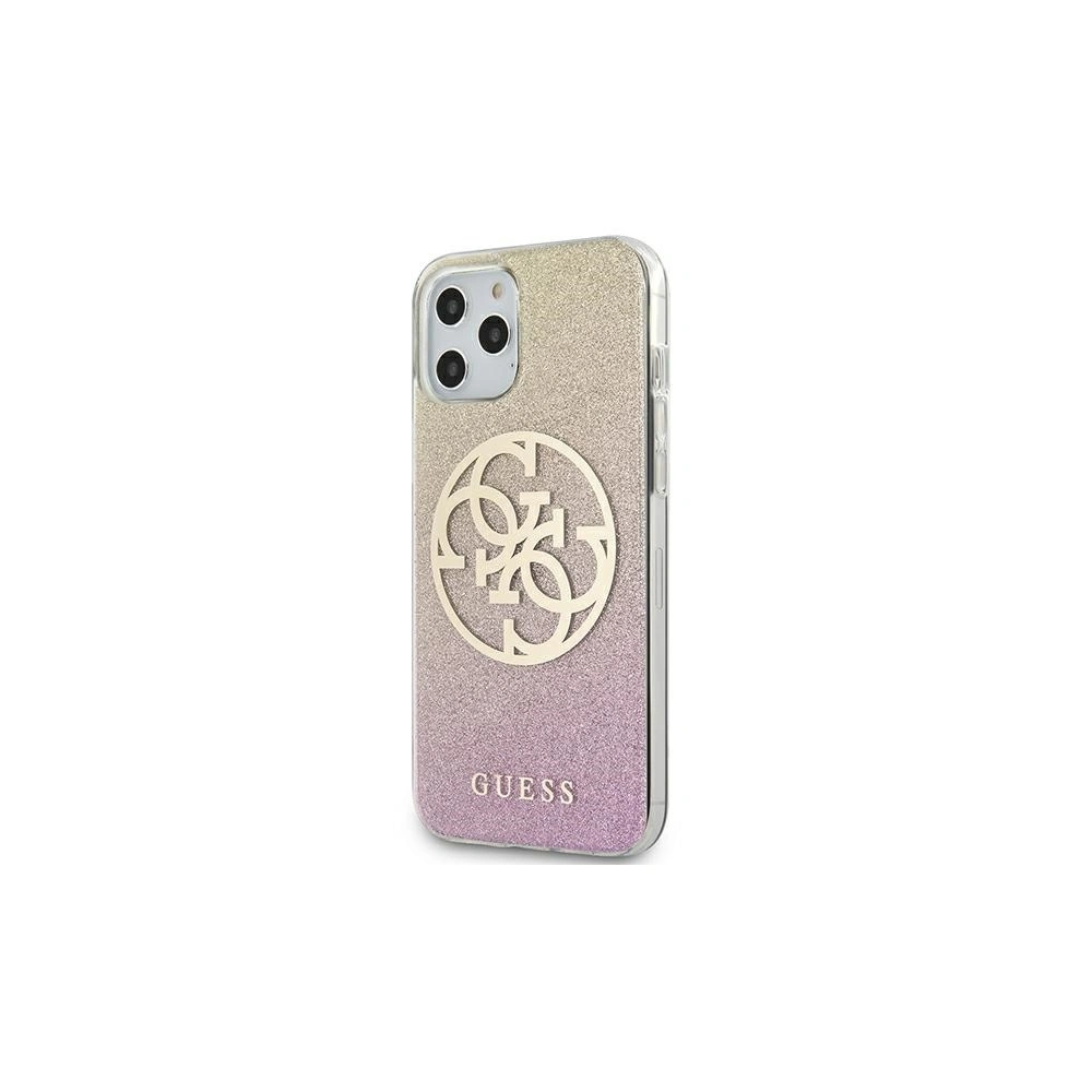 Hurtownia GSM - Etui Guess GUHCP12LPCUGLPGG Apple iPhone 12 Pro Max rosa-gold/hardcase Glitter Gradient 4G Circle Logo - GUE724GLD - {ean13} - Hurt