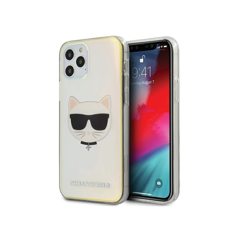 Karl Lagerfeld Distributor - 3700740482964 - KLD395MLT - Karl Lagerfeld KLHCP12MCIR Apple iPhone 12/12 Pro multicolor hardcase Iridescent Choupette - B2B homescreen