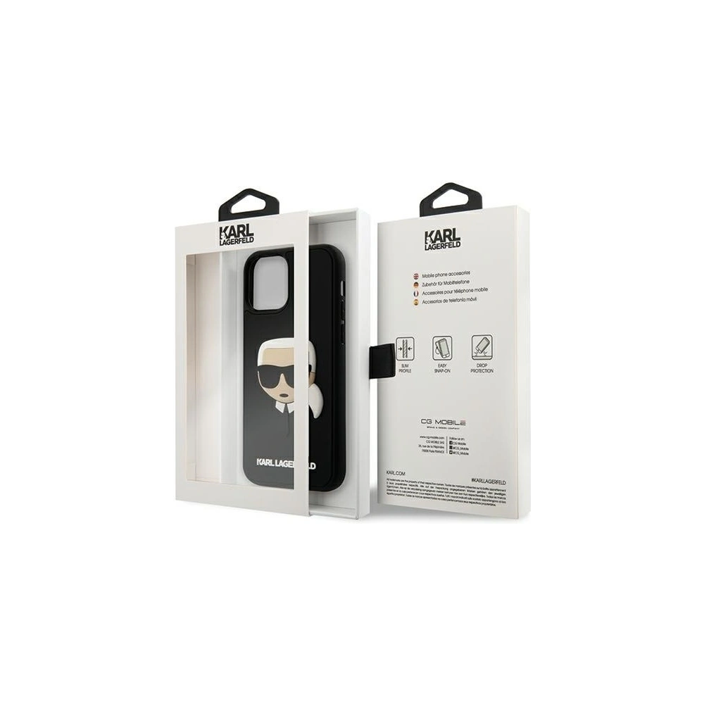 Wholesale Karl Lagerfeld KLHCP12MKH3DBK Apple iPhone 12/12 Pro black hardcase 3D Rubber Karl`s Head - KLD397BLK - {ean13} - Hurt