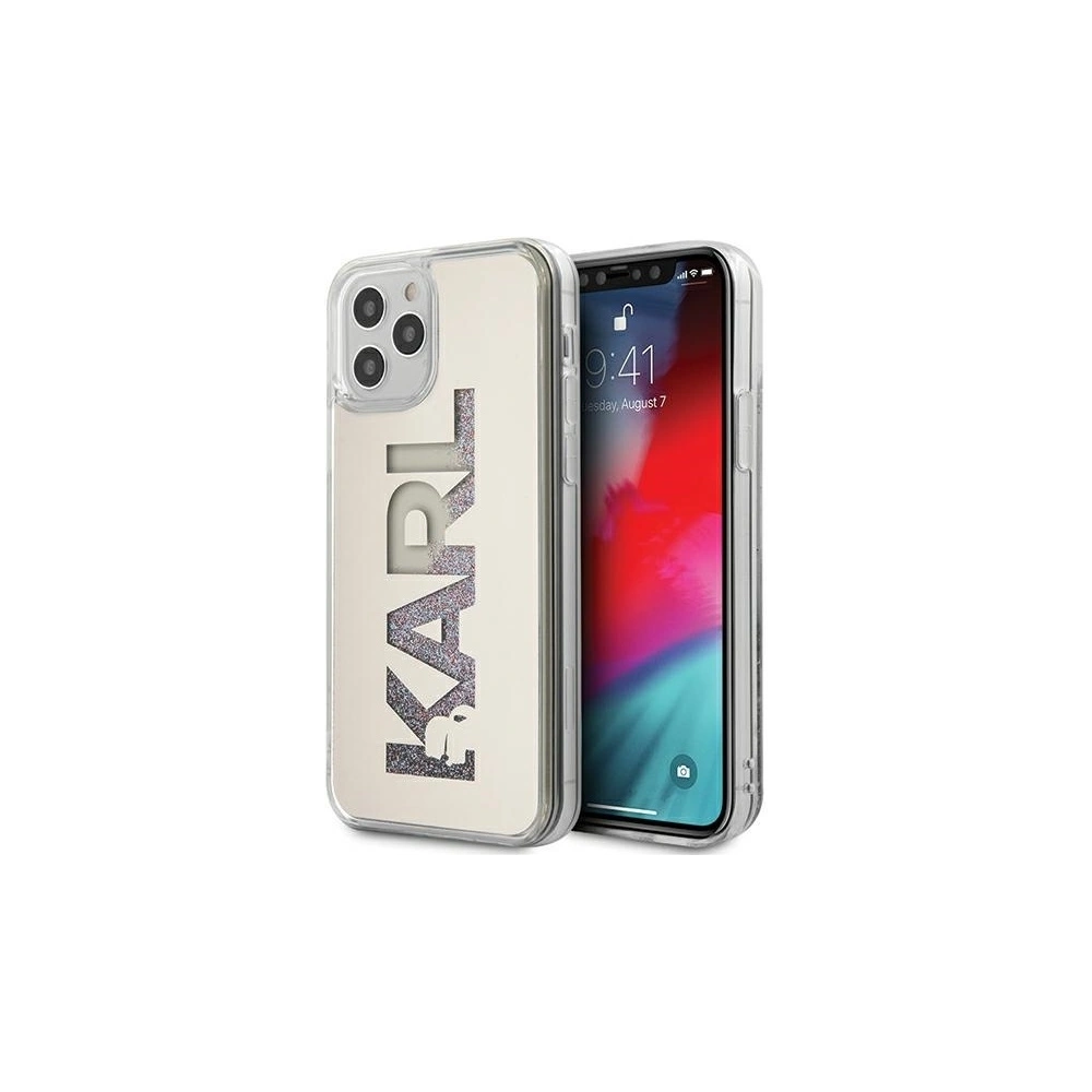 Hurtownia GSM - Etui Karl Lagerfeld KLHCP12MKLMLGR Apple iPhone 12/12 Pro silber/hardcase Mirror Liquid Glitter Karl - KLD398SLV - {ean13} - Hurt