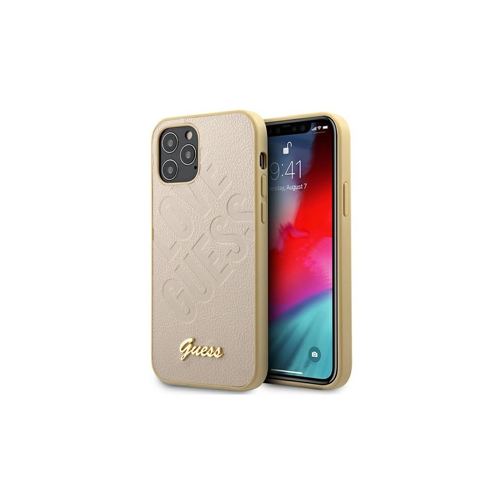 Hurtownia GSM - Etui Guess GUHCP12LPUILGLG Apple iPhone 12 Pro Max gold/hartschale Iridescent Love Script Gold Logo - GUE727GLD - {ean13} - Hurt