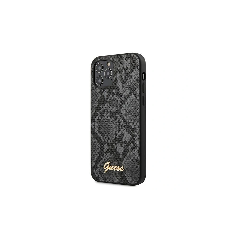 Hurtownia GSM - Etui Guess GUHCP12LPUSNSMLBK Apple iPhone 12 Pro Max schwarz/black hardcase Script Python Collection - GUE728BLK - {ean13} - Hurt