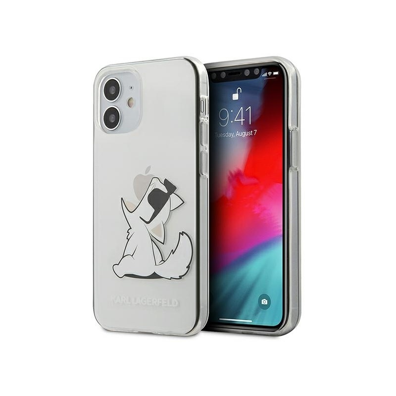 Karl Lagerfeld Distributor - 3700740483169 - KLD401CL - Karl Lagerfeld KLHCP12SCFNRC Apple iPhone 12 mini transparent hardcase Choupette Fun - B2B homescreen