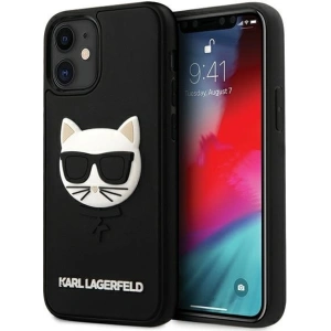 Etui Karl Lagerfeld KLHCP12SCH3DBK Apple iPhone 12 mini czarny/black hardcase 3D Rubber Choupette