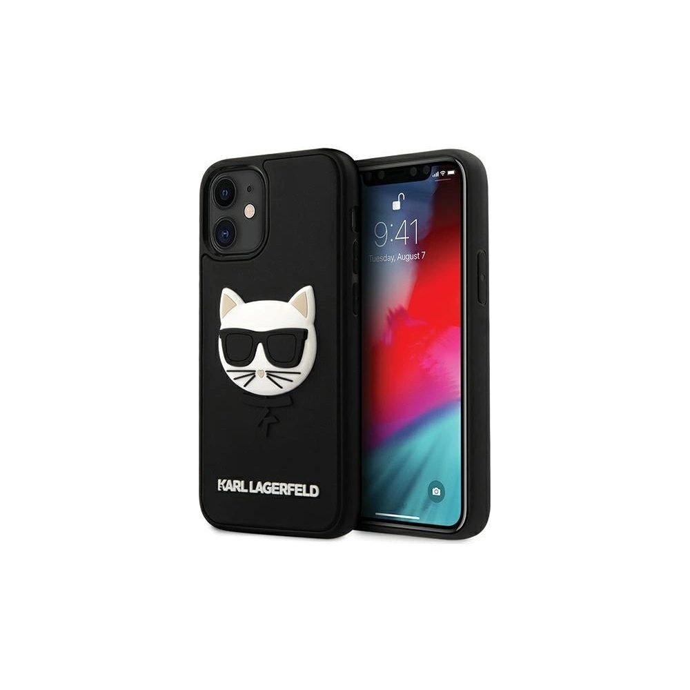 Hurtownia GSM - Etui Karl Lagerfeld KLHCP12SCH3DBK Apple iPhone 12 mini schwarz/black hardcase 3D Rubber Choupette - KLD402BLK - {ean13} - Hurt