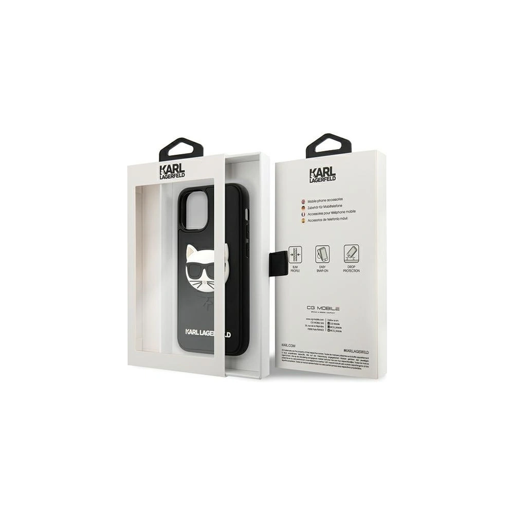 Hurtownia GSM - Etui Karl Lagerfeld KLHCP12SCH3DBK Apple iPhone 12 mini schwarz/black hardcase 3D Rubber Choupette - KLD402BLK - {ean13} - Hurt