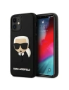 Karl Lagerfeld KLHCP12SKH3DBK Apple iPhone 12 mini black hardcase 3D Rubber Karl`s Head