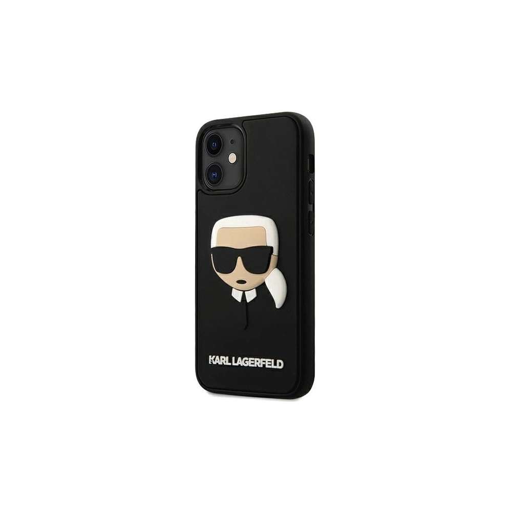 Wholesale Karl Lagerfeld KLHCP12SKH3DBK Apple iPhone 12 mini black hardcase 3D Rubber Karl`s Head - KLD404BLK - {ean13} - Hurt