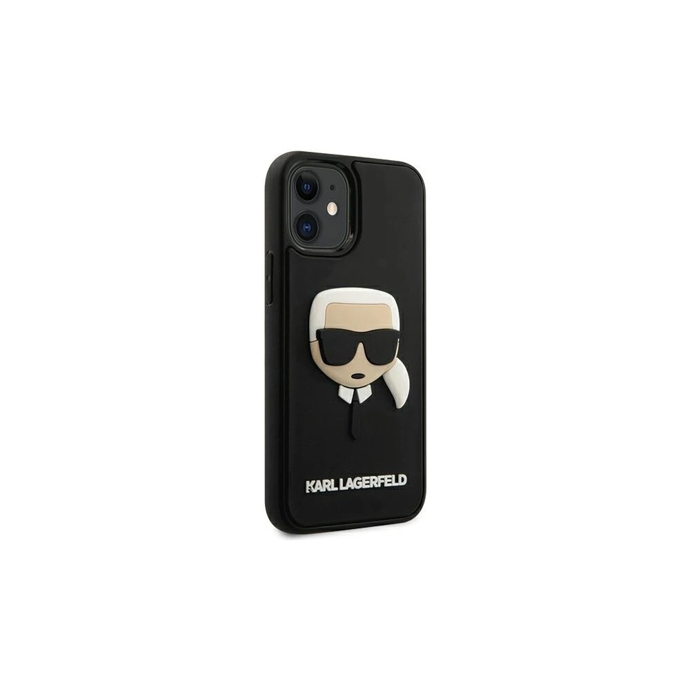 Wholesale Karl Lagerfeld KLHCP12SKH3DBK Apple iPhone 12 mini black hardcase 3D Rubber Karl`s Head - KLD404BLK - {ean13} - Hurt