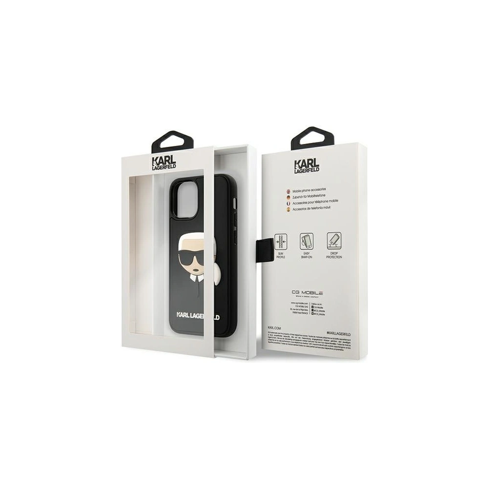 Wholesale Karl Lagerfeld KLHCP12SKH3DBK Apple iPhone 12 mini black hardcase 3D Rubber Karl`s Head - KLD404BLK - {ean13} - Hurt