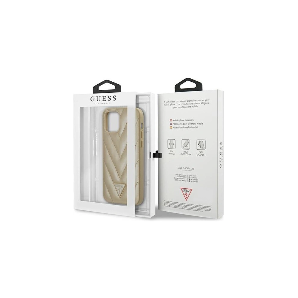 Hurtownia GSM - Etui Guess GUHCP12LPUVQTMLBE Apple iPhone 12 Pro Max gold hartschale V-Quilted Collection - GUE731GLD - {ean13} - Hurt