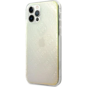 Hurtownia GSM - Etui Guess GUHCP12M3D4GIRBL Apple iPhone 12/12 Pro opalowy/iridescent hardcase 4G 3D Pattern Collection - GUE734IRI - {ean13} - Hurt