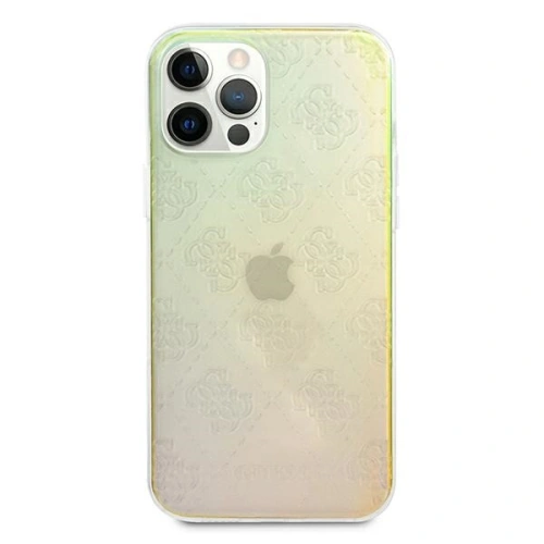 Etui Guess GUHCP12M3D4GIRBL Apple iPhone 12/12 Pro opalowy/iridescent hardcase 4G 3D Pattern Collection
