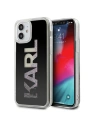 Karl Lagerfeld KLHCP12SKLMLBK Apple iPhone 12 mini black hardcase Karl Logo Glitter