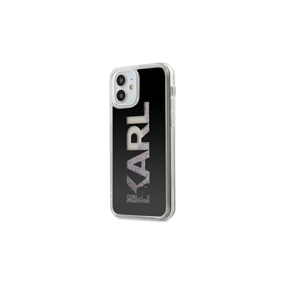 Hurtownia GSM - Etui Karl Lagerfeld KLHCP12SKLMLBK Apple iPhone 12 mini schwarz/hardcase Karl Logo Glitter - KLD405BLK - {ean13} - Hurt