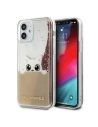 Etui Karl Lagerfeld KLHCP12SPABGNU Apple iPhone 12 mini rosa-gold/hardcase PEEK A BOO Liquid Glitter