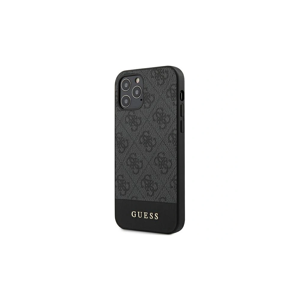 Wholesale Guess GUHCP12MG4GLGR Apple iPhone 12/12 Pro grey hardcase 4G Stripe Collection - GUE737GRY - {ean13} - Hurt