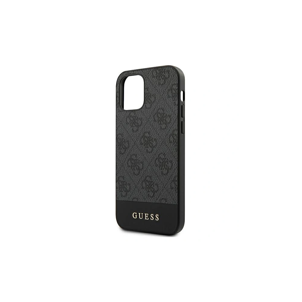 Hurtownia GSM - Etui Guess GUHCP12MG4GLGR Apple iPhone 12/12 Pro szary/grey hardcase 4G Stripe Collection - GUE737GRY - {ean13} - Hurt