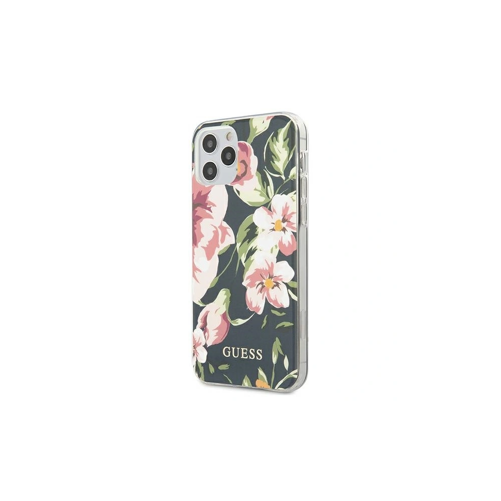 Hurtownia GSM - Etui Guess GUHCP12MIMLFL03 Apple iPhone 12/12 Pro granatowy/navy N°3 Flower Collection - GUE739NAV - {ean13} - Hurt