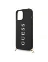 Wholesale Guess GUHCP12MPUSTCRBK Apple iPhone 12/12 Pro black hardcase Silicone Printed Logo Strap - GUE746BLK - {ean13} - Hurt